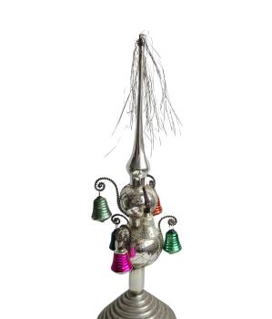 Wire wrapped christmas tree topper, around 1950