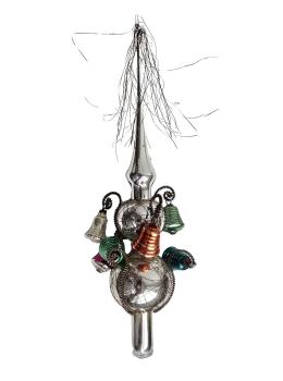 Wire wrapped christmas tree topper, around 1950