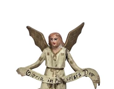 Antike Grulicher Krippenfigur / Verkündigungsengel, um 1900 (7 cm)