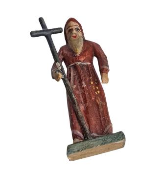Preview: Antique grulich crib figurine, monk, around 1900 (7 cm)