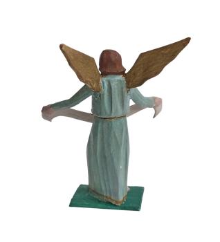 Preview: Antique grulich crib figurine, angel of annunciation, around 1900  (10 cm)