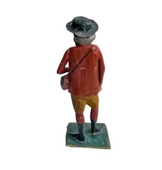 Preview: Antike Grulicher Krippenfigur / Hirte um 1900  (10 cm)
