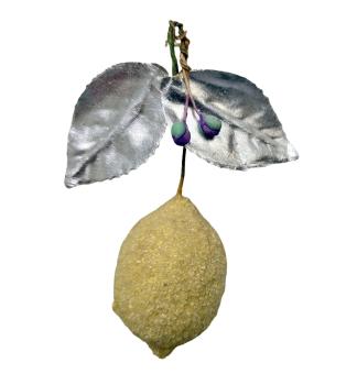 Antiker Christbaumschmcuk, Zitrone aus Watte,  um 1930