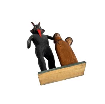 Preview: Grulich Devil / Krampus holding sack with children (10 cm)