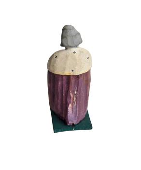 Preview: Antike Grulicher Krippenfigur / König Melchior um 1920  (7 cm)