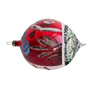 Preview: Antiker Christbaumschmuck, Diorama Kugel mit Hund um 1950