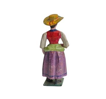 Preview: Antique grulich crib figurine, Gift bringer with bags, around 1890 (10 cm)
