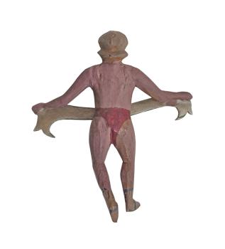 Preview: Antique grulich crib figurine, angel of annunciation, around 1900  (10 cm)