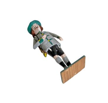 Preview: Antique grulich crib figurine, huntsman around 1900 (7 cm)