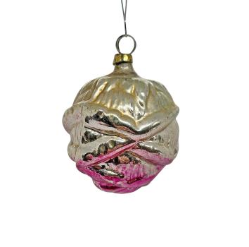 Antiker Christbaumschmuck, Rosenblüte, Lauscha um 1920