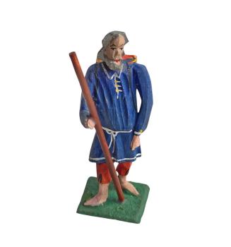 Antike Grulicher Krippenfigur / Hirte um 1900  (10 cm)