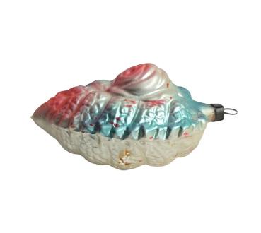 Preview: Flattened heart-shaped Kugel with rose flower, around 1910