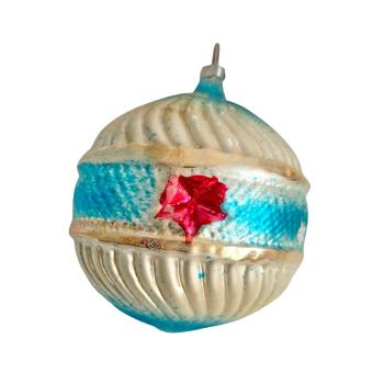 Preview: Lauscha Kugel with indent stars, around 1910