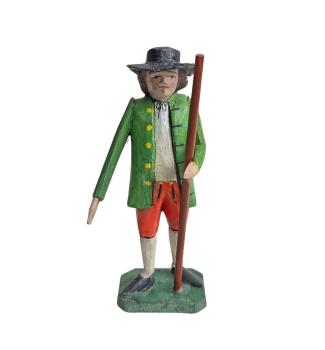 Antike Grulicher Krippenfigur / Hirte um 1900  (10 cm)