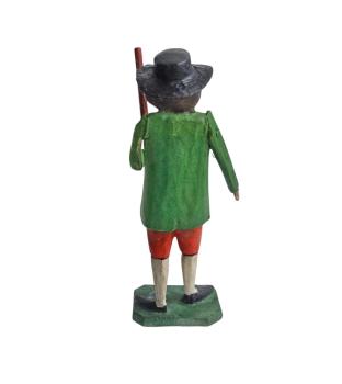 Preview: Antike Grulicher Krippenfigur / Hirte um 1900  (10 cm)
