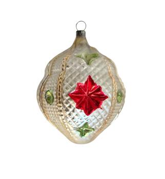 Preview: Lauscha Kugel with star on both sides, around 1910