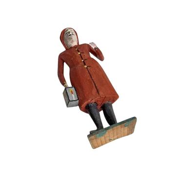 Preview: Antike Grulicher Krippenfigur / Nachtwächter um 1900 (10 cm)