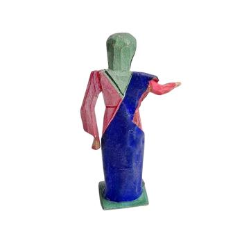 Preview: Antike Grulicher Krippenfigur / Maria um 1900 (10 cm)