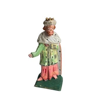 Antique grulich crib figurine, Holy King Balthasar, around 1900 (10 cm)