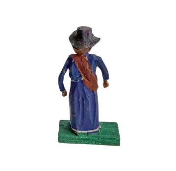 Preview: Antike Grulicher Krippenfigur / Hirte um 1900 (7 cm)