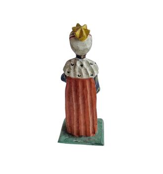 Preview: Antique grulich crib figurine, Holy King Caspar, around 1900 (10 cm)