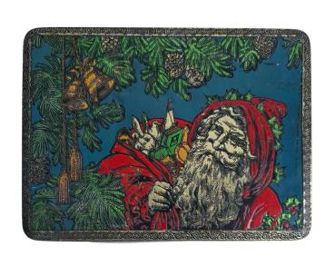 Preview: Antique tin box / Christmas motif with santa