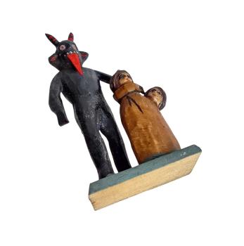 Preview: Grulicher Teufel / Krampus mit Sack Kinder  (7 cm)