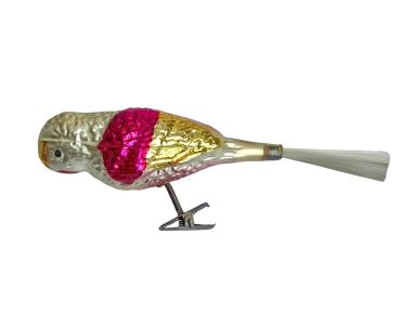 Song Bird / Parakeet on clip, around 1930