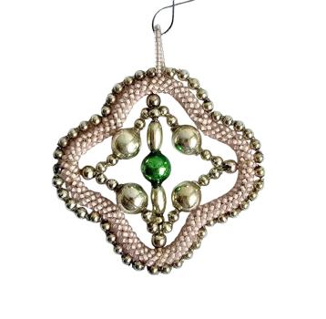 Gablonzer Ornament aus Sprengperlen, 20er Jahre