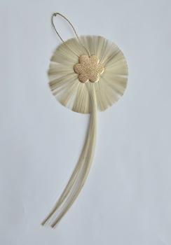 Preview: Ornament aus Glasseide mit Engel Oblate um 1920