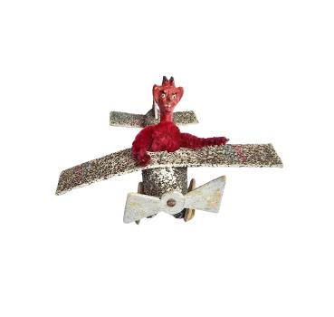 Preview: Flugzeug mit Krampus um 1930