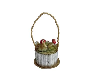 Basket with mushrooms around 1920