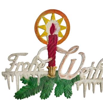 Merry Christmas decorations made of embossed cardboard, circa 1930