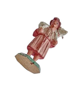 Preview: Antique grulich crib figurine, shepherd with sheep around 1900 (7 cm)