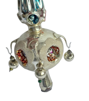 Preview: Antique Christmas tree topper with glass beads