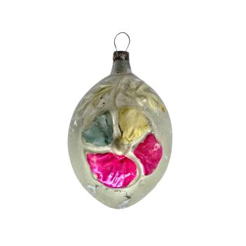 Lauscha kugel with flower around 1920