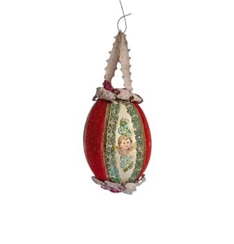 Preview: Decorated chicken egg as a Christmas tree ornament, around 1900