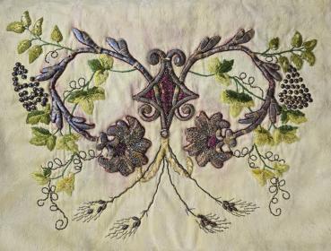 Antique religious blessing veil, 19th century