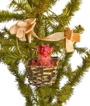 Krampus / Devil in the basket, around 1920