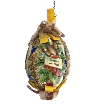 Preview: Decorated chicken egg as a Christmas tree ornament, around 1900