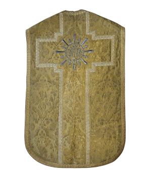 Preview: Antike goldene Kasel, Ornat, Messgewand, Vestment, Pluviale um 1900