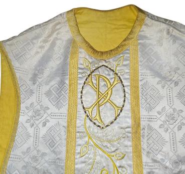Preview: Antique white chasuble, vestment, Ornat