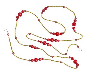 Gablonzer Christbaumkette aus Glasperlen, 160 cm, 30er Jahre