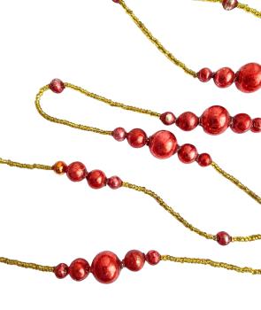 Preview: Gablonzer Christbaumkette aus Glasperlen, 160 cm, 30er Jahre