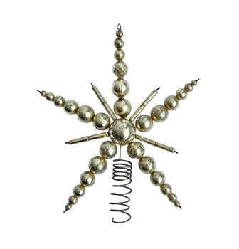 Vintage beaded christmas tree topper - Star around 1950