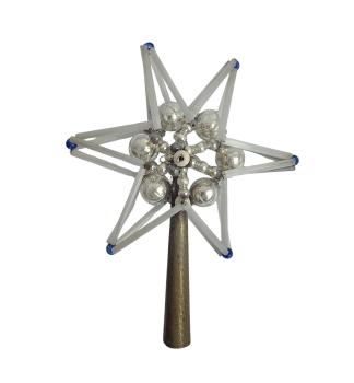 Vintage beaded christmas tree topper - Star around 1920