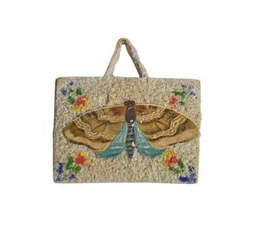 Preview: Tasche aus Karton, beglimmert, um 1930