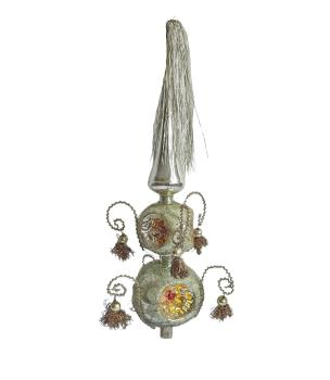 Preview: Christbaumspitze mit Drähten und Tinsel