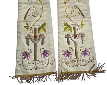 Preview: Antike Stola für Ornat, Messgewand, Vestment um 1900