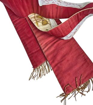 Antike Stola für Ornat, Messgewand, Vestment um 1900